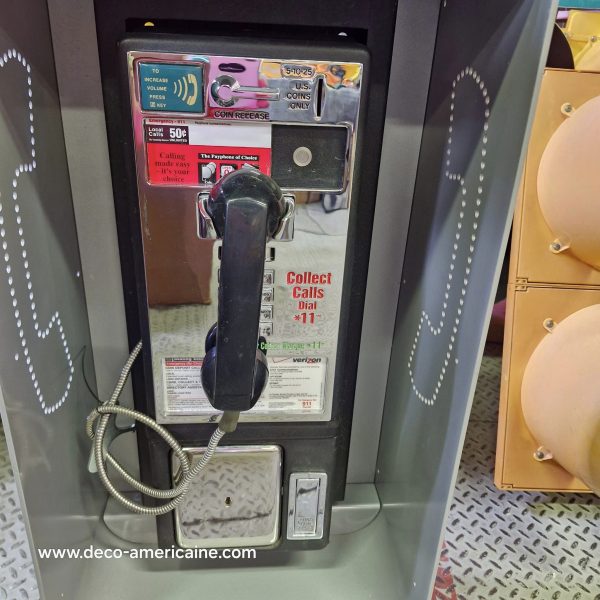 cabine l31 murale avec payphone vintage de rue américain authentique