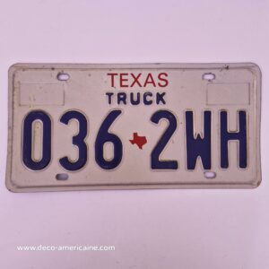 plaque d'immatriculation américaine texas "truck" 6584