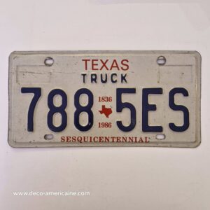 plaque d'immatriculation américaine texas "truck" 6584