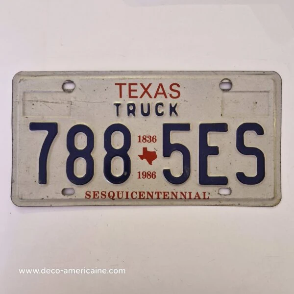 plaque d'immatriculation américaine texas "truck" 6584