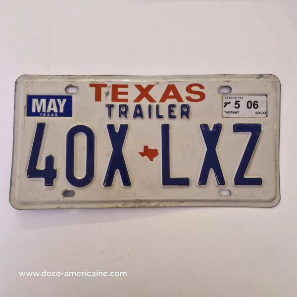 plaque d'immatriculation américaine texas "truck" 6584