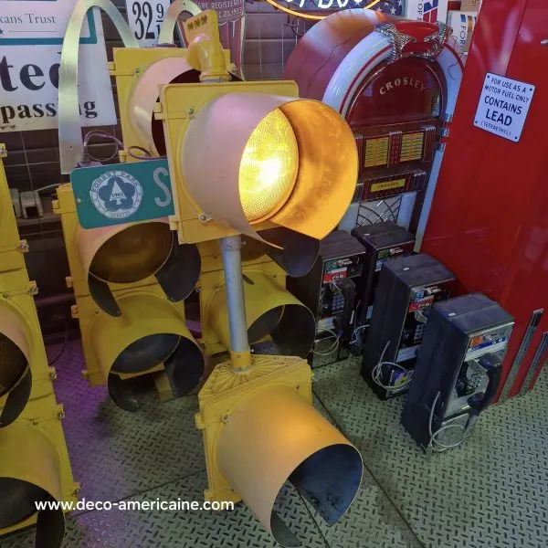 feu tricolore américain à 2 voies avec câblé 120cm avec séquenceur