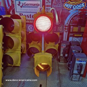 feu tricolore américain à 2 voies avec câblé 120cm avec séquenceur d'alternance des lumières (copie)