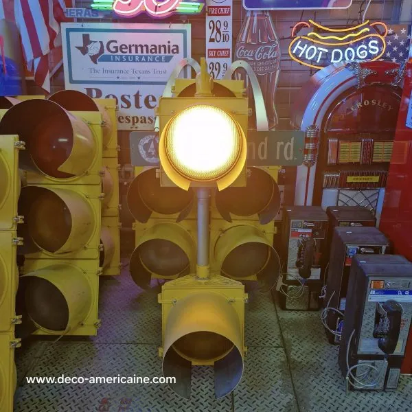 feu tricolore américain à 2 voies avec câblé 120cm avec séquenceur d'alternance des lumières (copie)