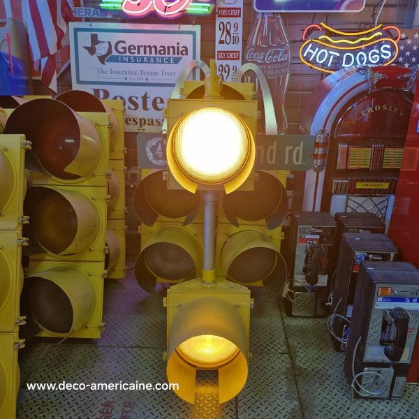 feu tricolore américain à 2 voies avec câblé 120cm avec séquenceur d'alternance des lumières (copie)