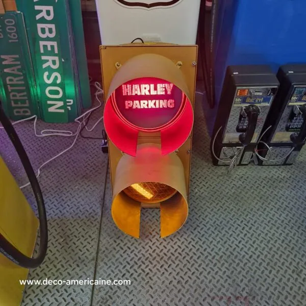 feu tricolore américain à 2 voies avec câblé 80cm harley davidson parking