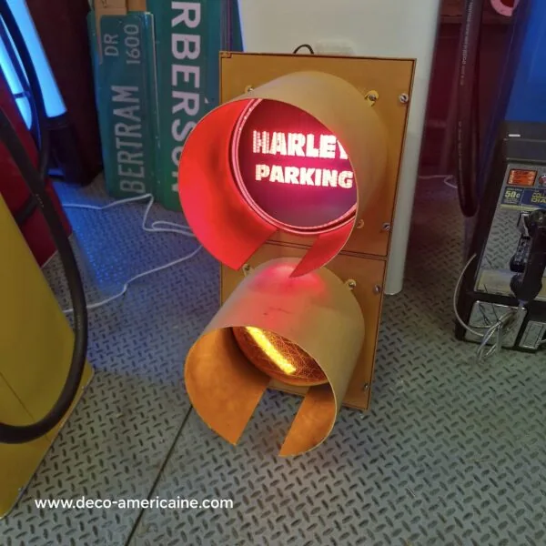 feu tricolore américain à 2 voies avec câblé 80cm harley davidson parking