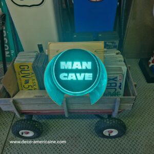 feu tricolore américain à 1 voie câblé 40cm man cave