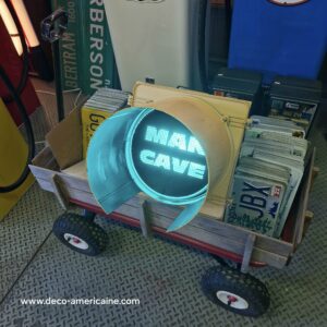 feu tricolore américain à 1 voie câblé 40cm man cave