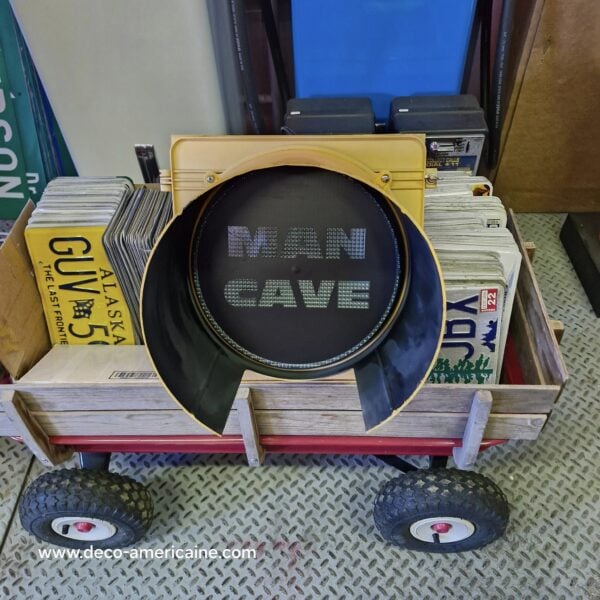 feu tricolore américain à 1 voie câblé 40cm man cave