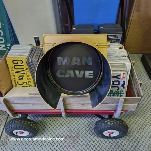 feu tricolore américain à 1 voie câblé 40cm man cave
