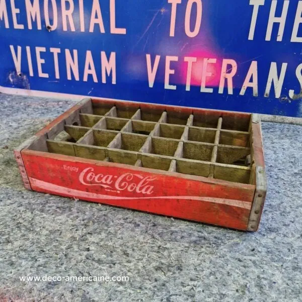 caisse en bois de transport de bouteilles de soda coca cola usa (copie)