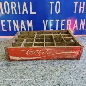 caisse en bois de transport de bouteilles de soda coca cola usa