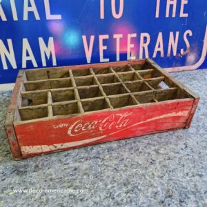 caisse en bois de transport de bouteilles de soda coca cola usa