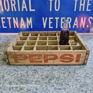 caisse en bois de transport de bouteilles de soda pepsi usa (copie)