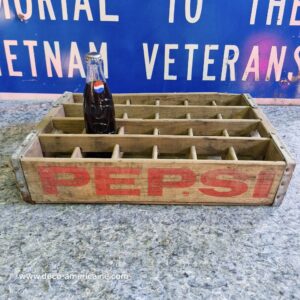 caisse en bois de transport de bouteilles de soda pepsi usa