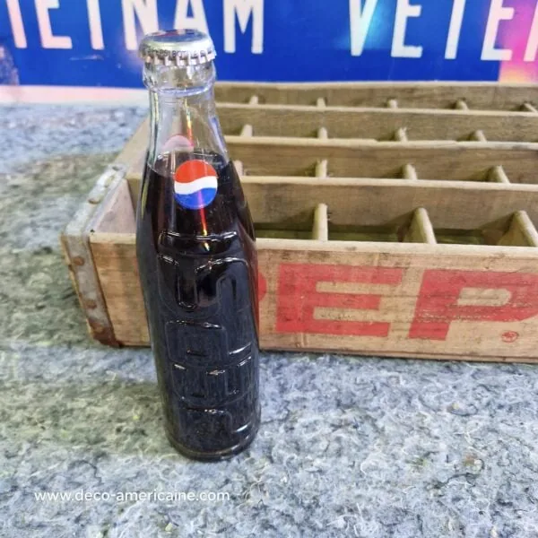 caisse en bois de transport de bouteilles de soda pepsi usa
