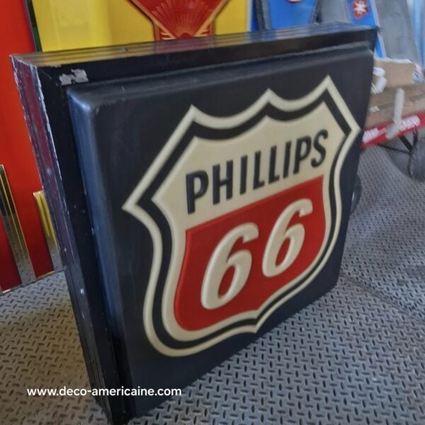 enseigne authentique de station service phillips 66 110cm x 110cm rare find