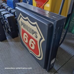 enseigne authentique de station service phillips 66 80cm x 85cm eclairage à leds inclus rare find (copie)