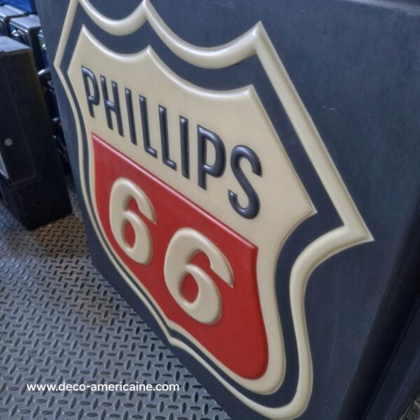 enseigne authentique de station service phillips 66 80cm x 85cm eclairage à leds inclus rare find (copie)