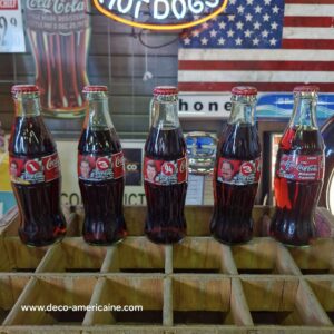 pack 5 bouteilles en verre de coca cola racing family 1999