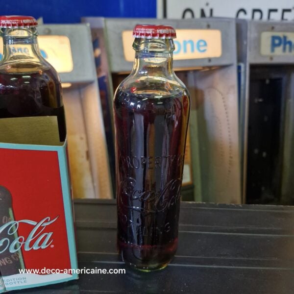pack 4 bouteilles en verre de coca cola "celebration 125 ans de la marque" avec la bouteille format d'origine