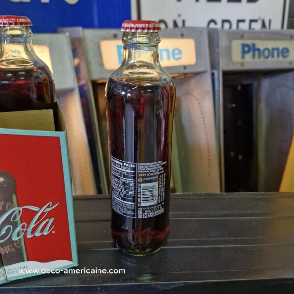 pack 4 bouteilles en verre de coca cola "celebration 125 ans de la marque" avec la bouteille format d'origine