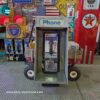 cabine murale avec payphone vintage de rue américain authentique silver "street condition"