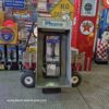 cabine murale avec payphone vintage de rue américain authentique silver "street condition"