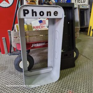cabine l31 murale de rue américain authentique grise (silver) sans payphone