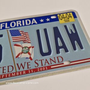 plaque d'immatriculation américaine floride (relief) "salutes veterans" 1992 (copie)
