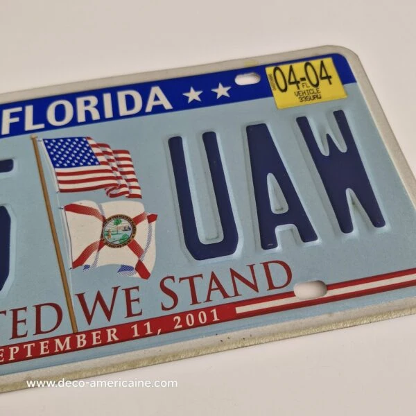 plaque d'immatriculation américaine floride (relief) "salutes veterans" 1992 (copie)