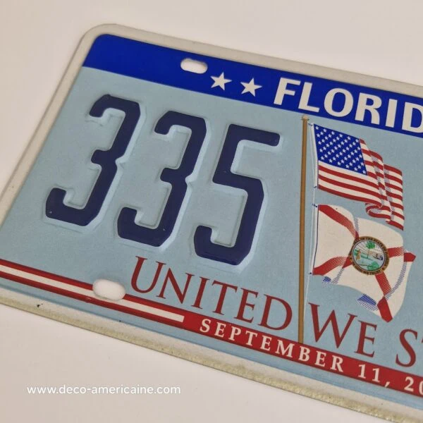 plaque d'immatriculation américaine floride (relief) "salutes veterans" 1992 (copie)