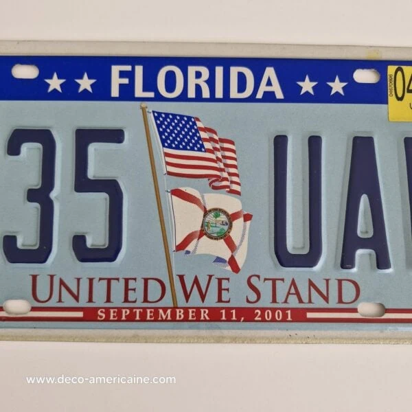 plaque d'immatriculation américaine floride (relief) "salutes veterans" 1992 (copie)
