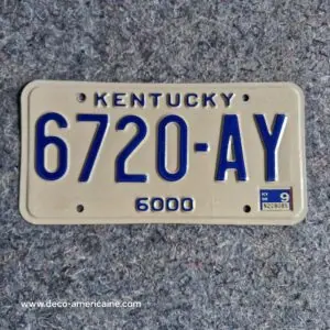 plaque d'immatriculation américaine kentucky bluegrass state horses "boyd" (relief)