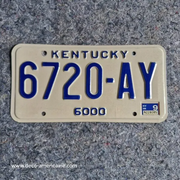 plaque d'immatriculation américaine kentucky bluegrass state horses "boyd" (relief)