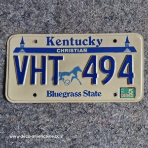 plaque d'immatriculation américaine kentucky bluegrass state horses "boyd" (relief)