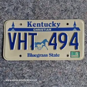 plaque d'immatriculation américaine kentucky bluegrass state horses "boyd" (relief)