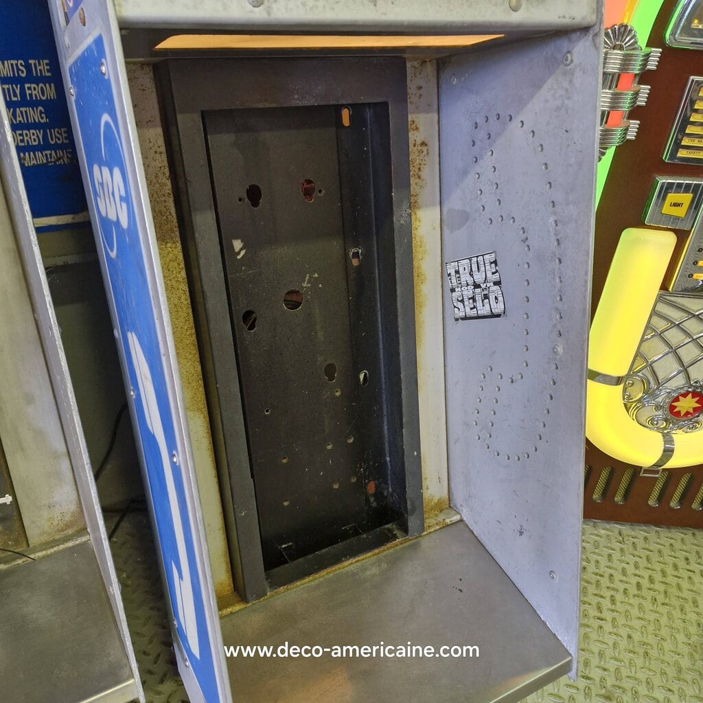 cabine murale avec payphone vintage de rue américain authentique silver "street condition"