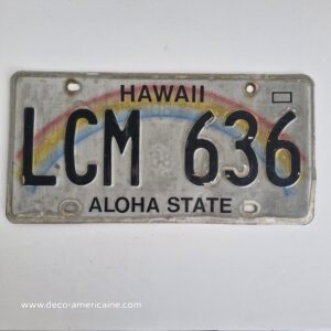 plaque d'immatriculation américaine hawaii (relief) "road fade design"