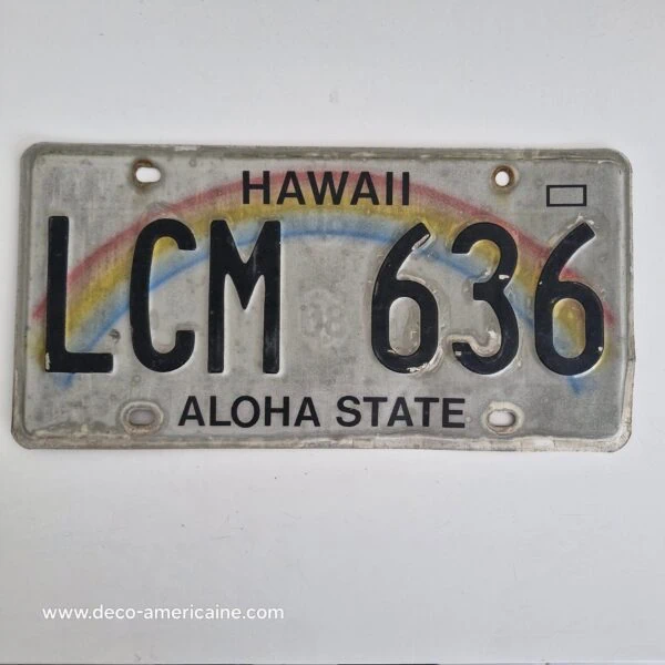 plaque d'immatriculation américaine hawaii (relief) "road fade design"