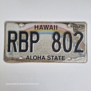 plaque d'immatriculation américaine hawaii (relief) "road fade design"
