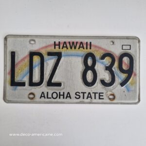 plaque d'immatriculation américaine hawaii (relief) "road fade design"