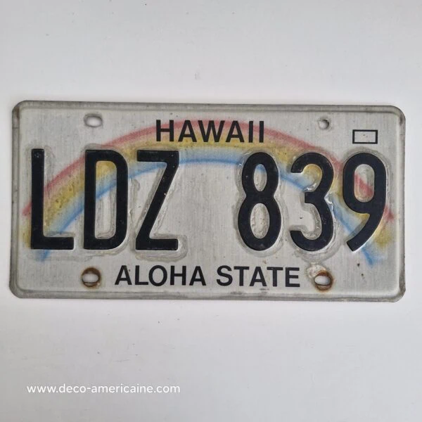plaque d'immatriculation américaine hawaii (relief) "road fade design"