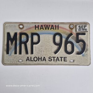 plaque d'immatriculation américaine hawaii (relief) "road fade design"