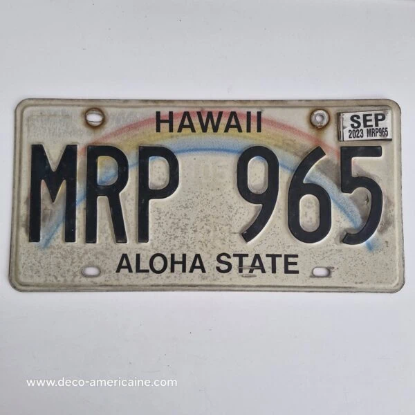 plaque d'immatriculation américaine hawaii (relief) "road fade design"