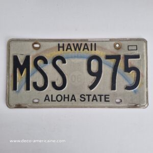 plaque d'immatriculation américaine hawaii (relief) "road fade design"