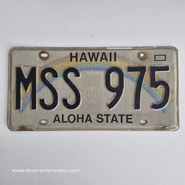 plaque d'immatriculation américaine hawaii (relief) "road fade design"