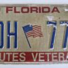 plaque d'immatriculation américaine floride (relief) "salutes veterans" 1992