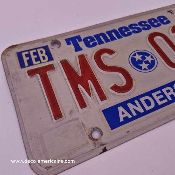 plaque d'immatriculation américaine tennessee (relief) anderson